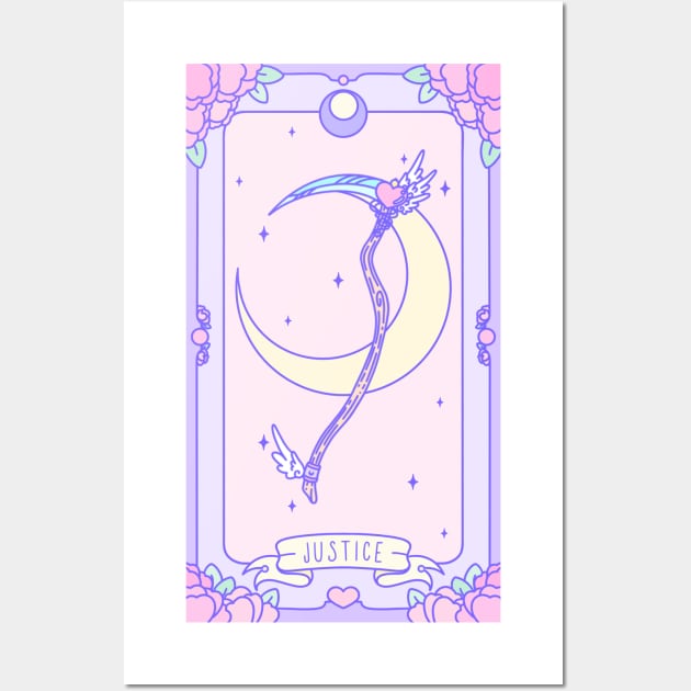 Justice - Pastel Tarot Deck Wall Art by Cosmic Queers